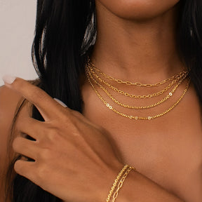 KLEORA CONTORTO Modern Electrum™ 18" Forzatina Wire Diamond Cut Chain Necklace