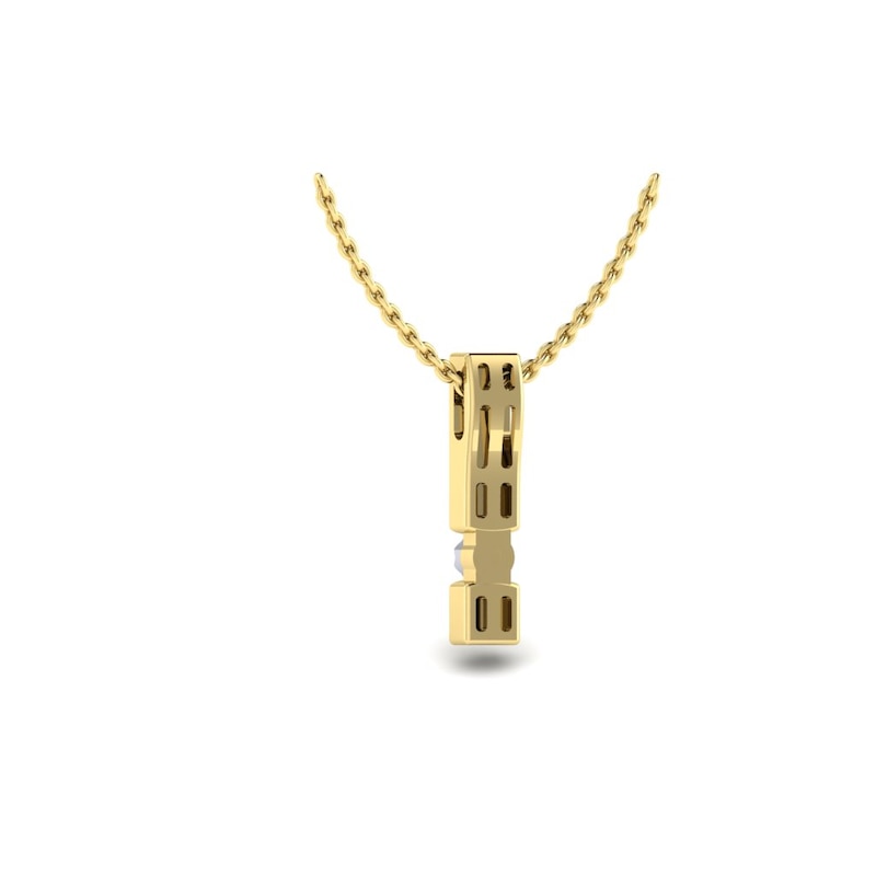 KLEORA AURORA Modern Electrum™ Miracle Plate Diamond Bar Pendant