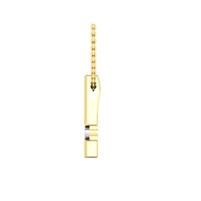 KLEORA AURORA Modern Electrum™ Miracle Plate Diamond Bar Pendant