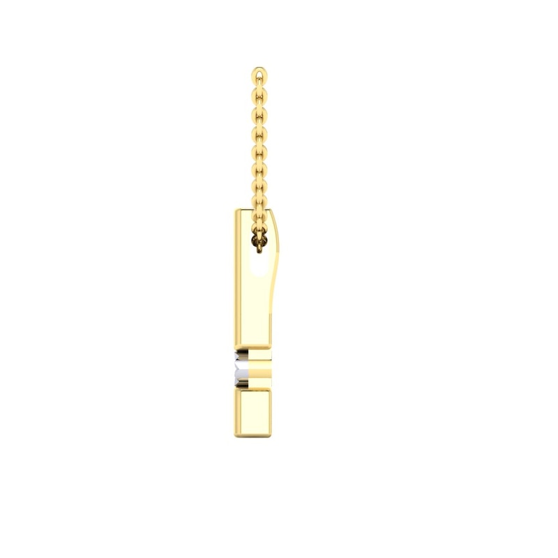 KLEORA AURORA Modern Electrum™ Miracle Plate Diamond Bar Pendant