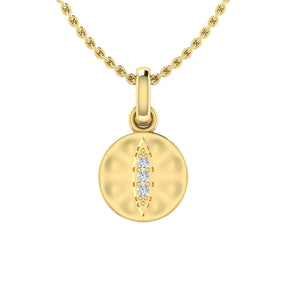 KLEORA IRIS Modern Electrum™ Diamond Cats Eye Circle Pendant
