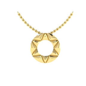 KLEORA PYRAMID Modern Electrum™ Pyramid Circle Pendant