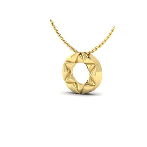 KLEORA PYRAMID Modern Electrum™ Pyramid Circle Pendant