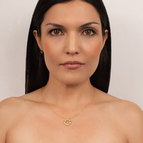 KLEORA PYRAMID Modern Electrum™ Pyramid Circle Pendant