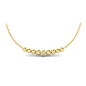 KLEORA AURORA Modern Electrum™ Diamond Horizontal Necklace