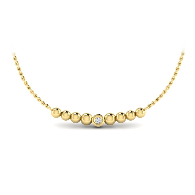 KLEORA AURORA Modern Electrum™ Diamond Horizontal Necklace