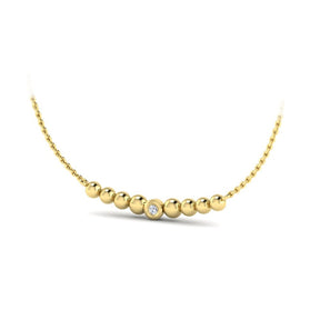 KLEORA AURORA Modern Electrum™ Diamond Horizontal Necklace
