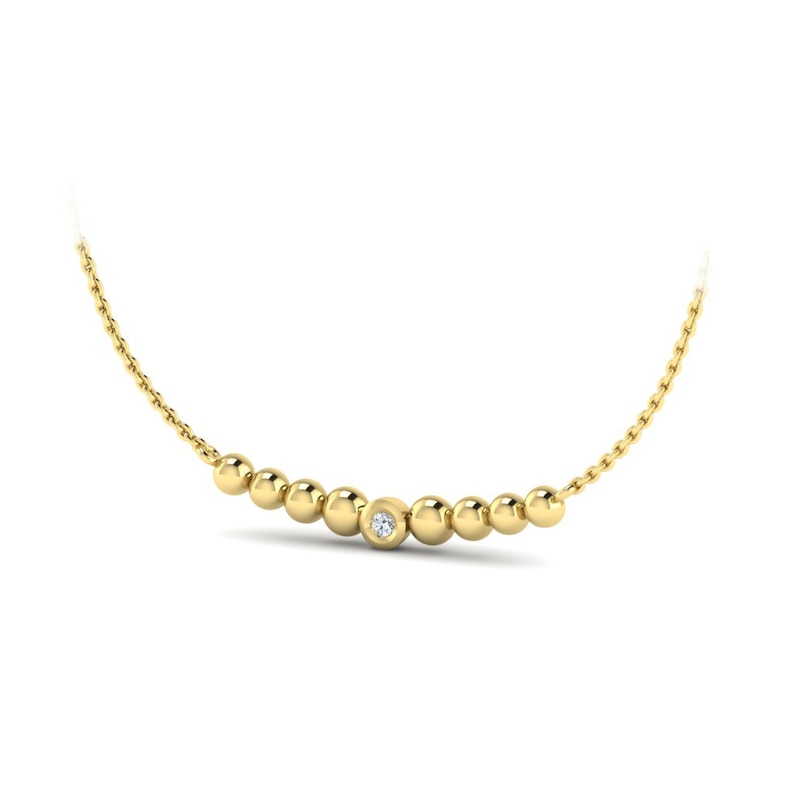 KLEORA AURORA Modern Electrum™ Diamond Horizontal Necklace
