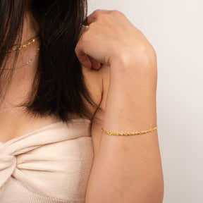 KLEORA CONTORTO Modern Electrum™ 7.25" Singapore Chain Bracelet