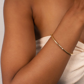 KLEORA AURORA Modern Electrum™ Miracle Plate Diamond Bangle