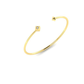 KLEORA PYRAMID Modern Electrum™ Diamond Pyramid Bangle