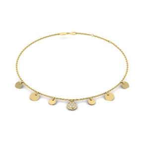 KLEORA AURORA Modern Electrum™ Diamond Disc Station Bracelet