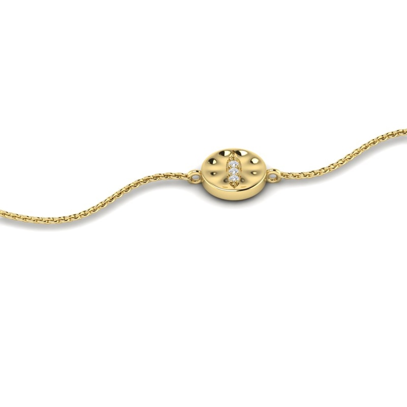 KLEORA IRIS Modern Electrum™ Diamond Cats Eye Circle Bracelet