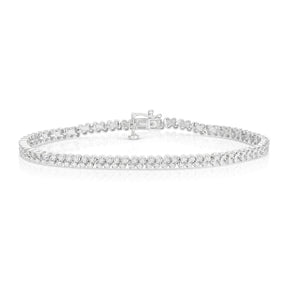 9ct White Gold 1ct Diamond Pavé Tennis Bracelet