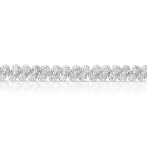 9ct White Gold 1ct Diamond Pavé Tennis Bracelet