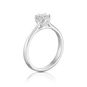 Engagement Ring 14ct White Gold  Six Claw Solitaire 0.50ct Diamond Ring