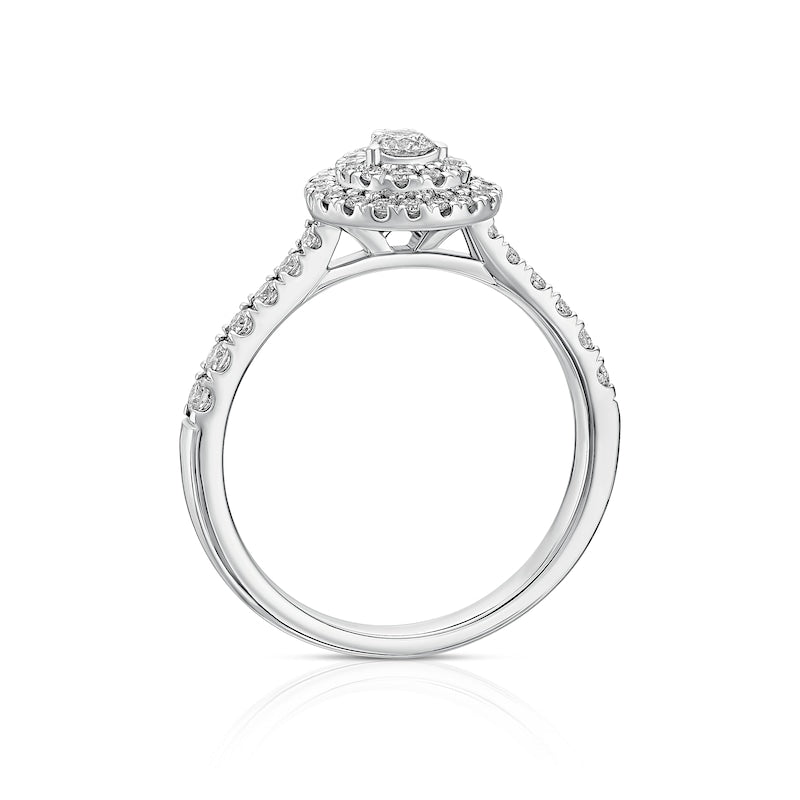 Engagement Ring Platinum Pear Shaped 0.50ct Diamond Ring