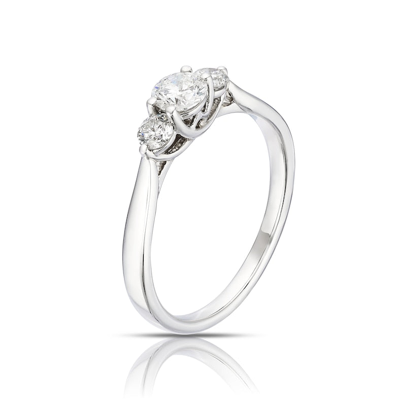 Engagement Ring Platinum Trilogy 0.50ct Diamond Ring