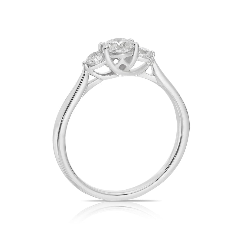 Engagement Ring Platinum Trilogy 0.50ct Diamond Ring