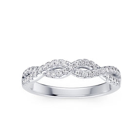 Platinum Twisted Eternity 0.25ct Diamond Ring