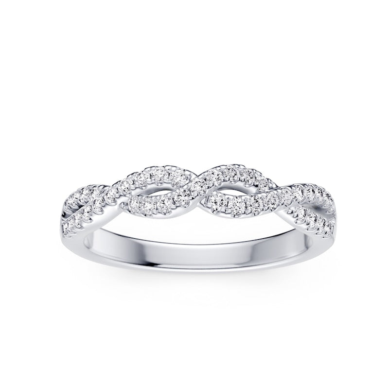 Platinum Twisted Eternity 0.25ct Diamond Ring