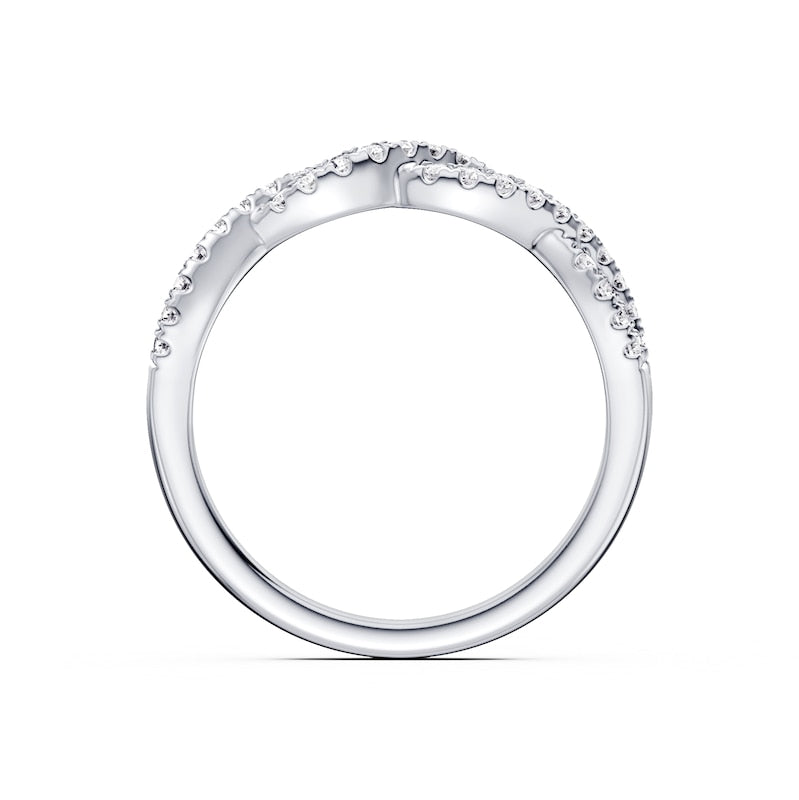 Platinum Twisted Eternity 0.25ct Diamond Ring