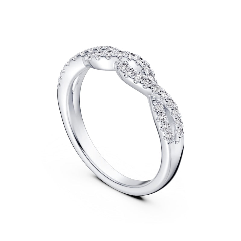 Platinum Twisted Eternity 0.25ct Diamond Ring