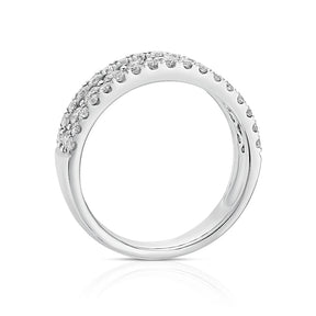 Platinum Round Three Row Eternity 1ct Diamond Ring