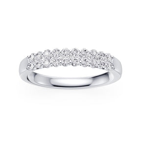 Platinum Three Row Eternity 0.50ct Diamond Ring