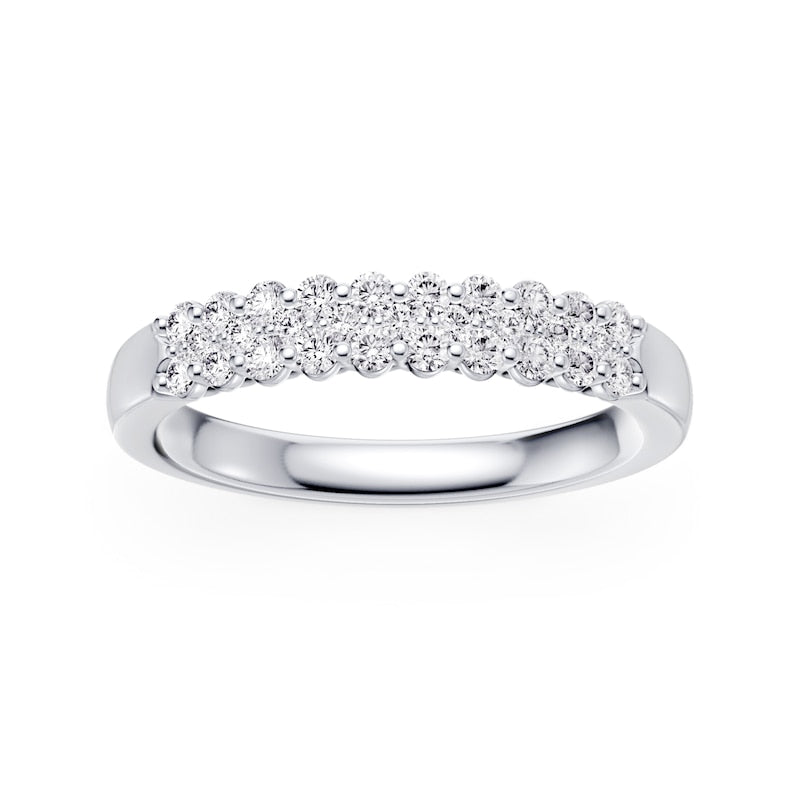 Platinum Three Row Eternity 0.50ct Diamond Ring