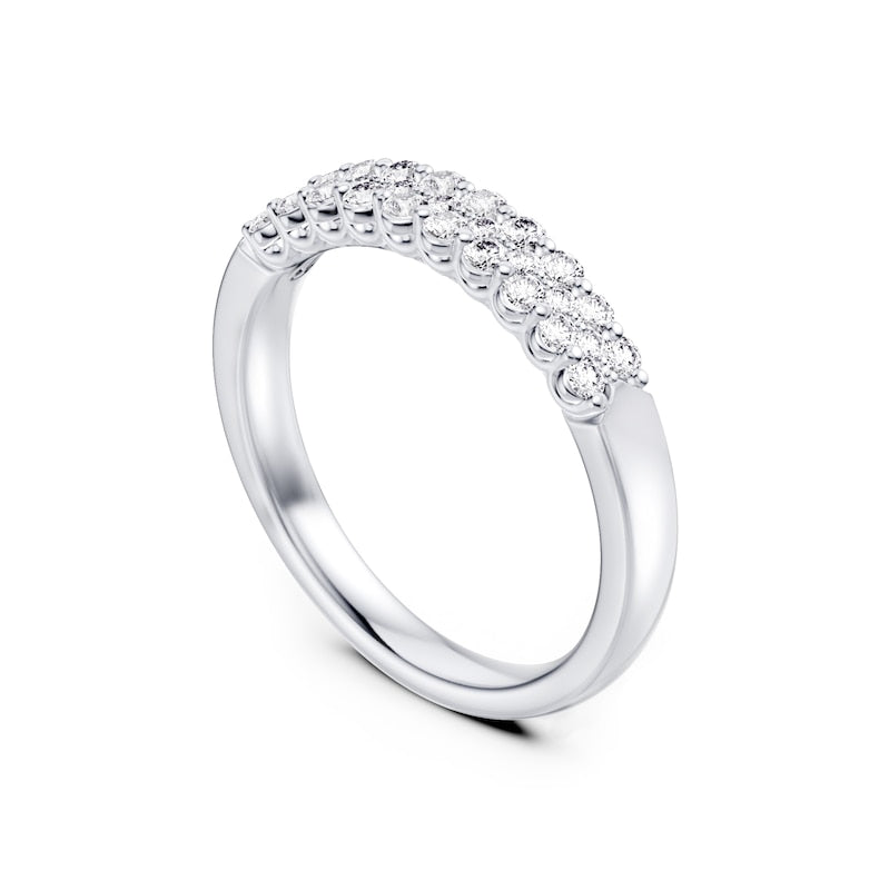 Platinum Three Row Eternity 0.50ct Diamond Ring