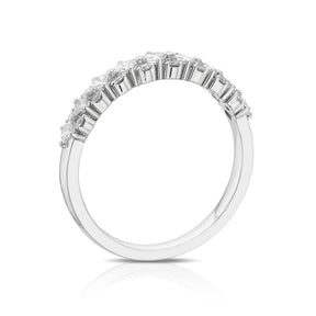 Platinum Princess & Round Eternity 0.50ct Diamond Ring