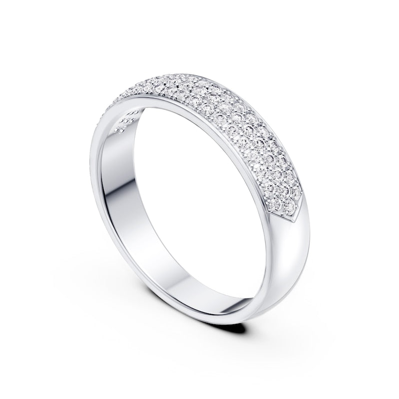 Platinum Pavé Eternity 0.50ct Diamond Ring