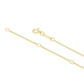 9ct Yellow Gold 0.50ct Diamond Cushion Cluster Pendant Necklace