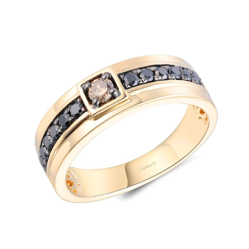 Le Vian Chocolatier 14ct Yellow Gold Chocolate & Blackberry 0.50ct Diamond Ring
