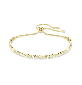 Swarovski Matrix Gold Tone & Zirconia Tennis Bolo Bracelet