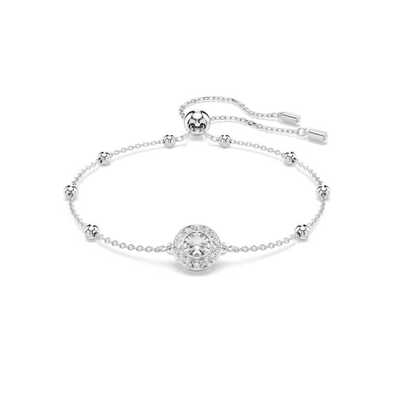 Swarovski Una Angelic Silver Tone Crystal Bolo Bracelet