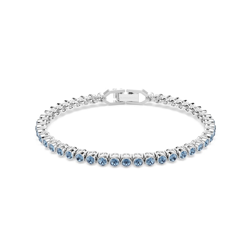 Swarovski Imber Emily Silver Tone & Blue Crystal Tennis Bracelet
