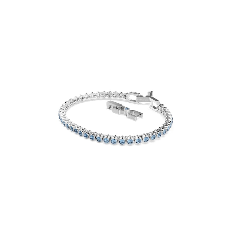 Swarovski Imber Emily Silver Tone & Blue Crystal Tennis Bracelet