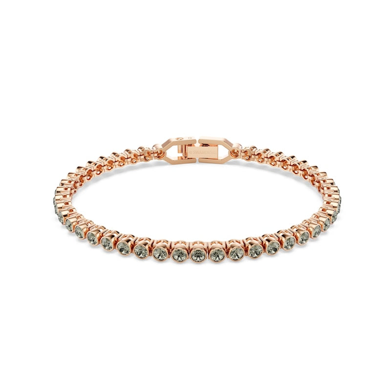 Swarovski Imber Emily Rose Gold Tone & Grey Crystal Tennis Bracelet