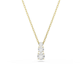 Swarovski Stilla Attract Gold Tone & Zirconia Trilogy Pendant