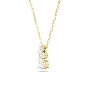 Swarovski Stilla Attract Gold Tone & Zirconia Trilogy Pendant