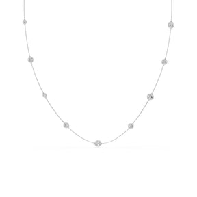 Swarovski Una Angelic Silver Tone & Crystal Long Chain Necklace