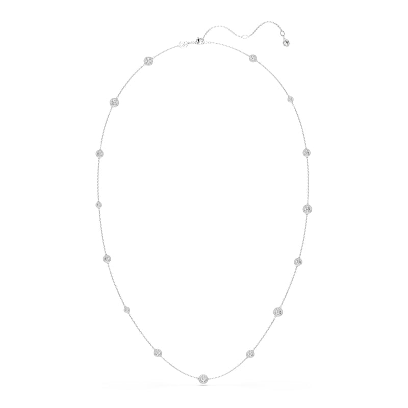 Swarovski Una Angelic Silver Tone & Crystal Long Chain Necklace