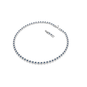 Swarovski Una Angelic Silver Tone & Blue Crystal Pavé Necklace