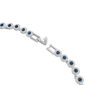 Swarovski Una Angelic Silver Tone & Blue Crystal Pavé Necklace