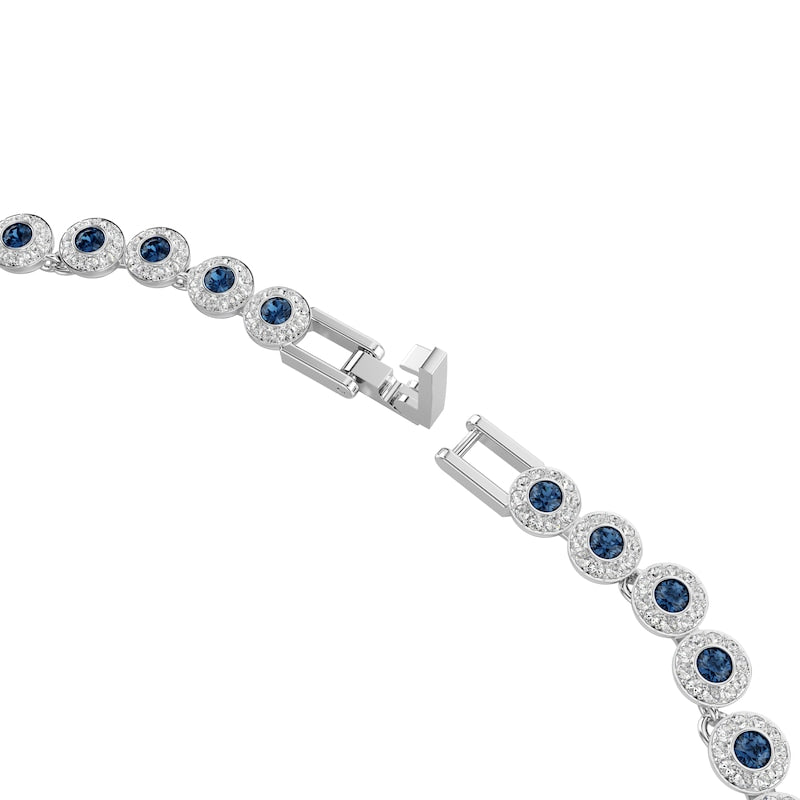 Swarovski Una Angelic Silver Tone & Blue Crystal Pavé Necklace