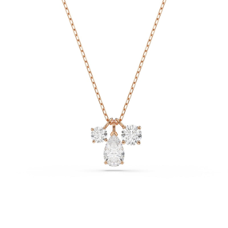 Swarovski Mesmera Rose Gold Tone Zirconia Trilogy Pendant