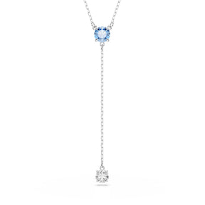 Swarovski Stilla Attract Silver Tone Y-Shaped Pendant Necklace