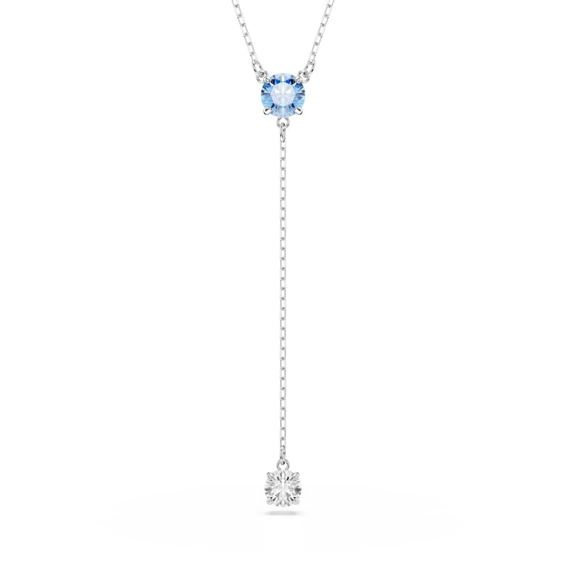 Swarovski Stilla Attract Silver Tone Y-Shaped Pendant Necklace